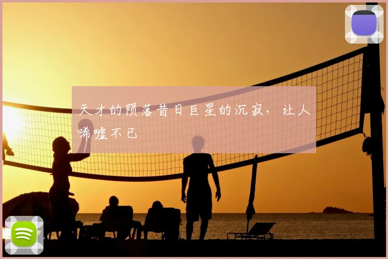 天才的陨落昔日巨星的沉寂，让人唏嘘不已
